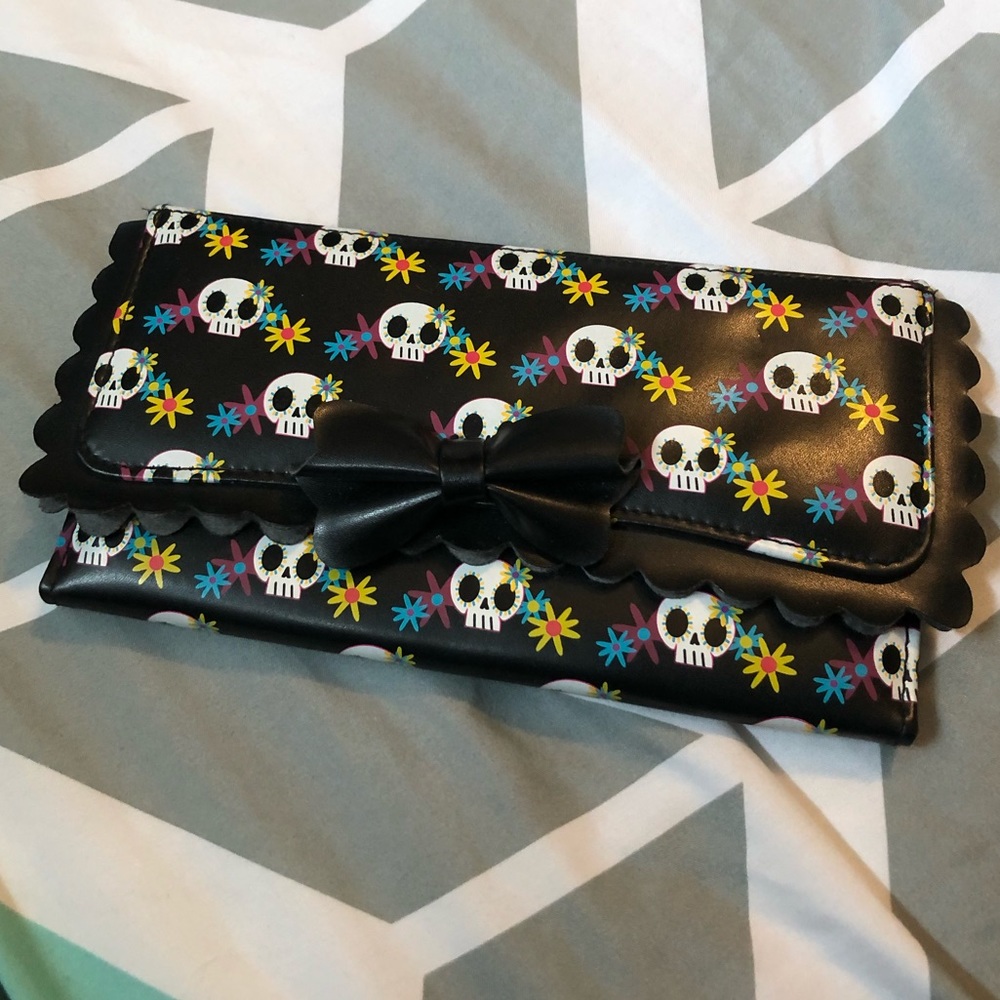 Anchor Blue Sugar Skull Wallet